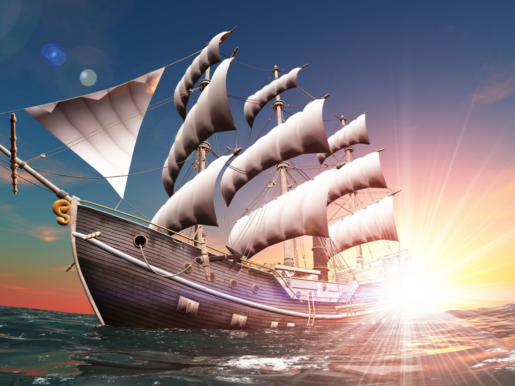 Digital 3D Boat Really Awesome wallpaper
