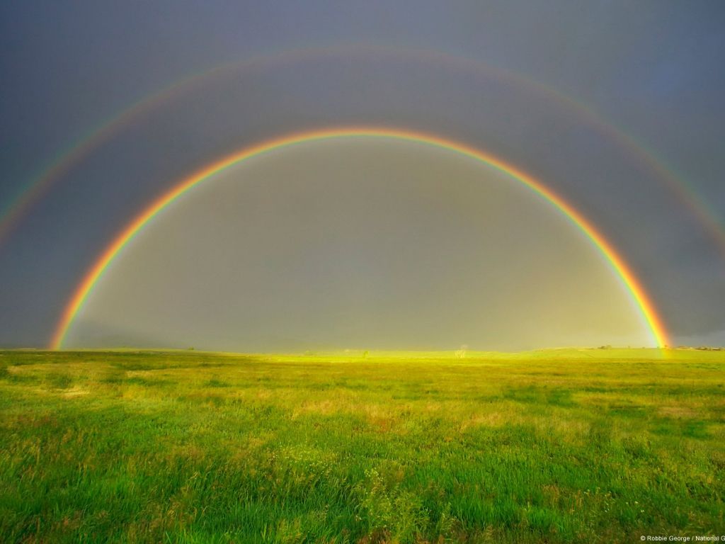 Double Rainbow Natural wallpaper
