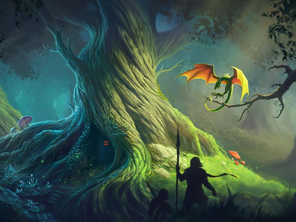 Dragon Forest Fantasy wallpaper
