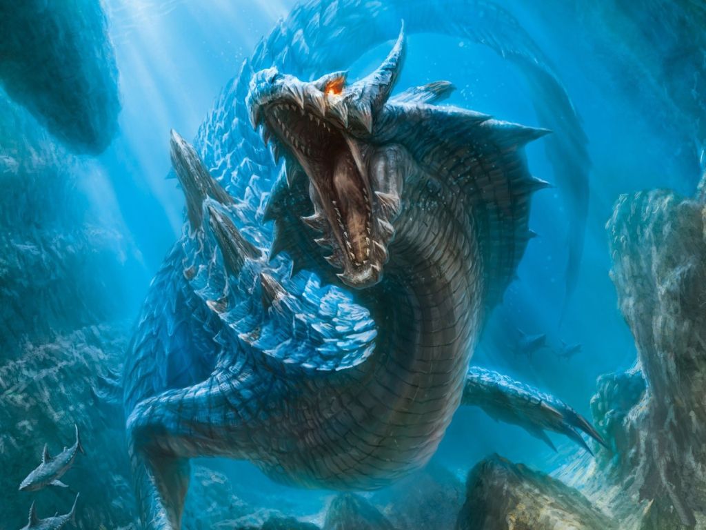 Dragon In The Underwater World wallpaper