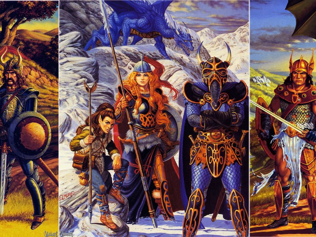 DragonLance Chronicles Trilogy Covers - TSR - Larry Elmore wallpaper