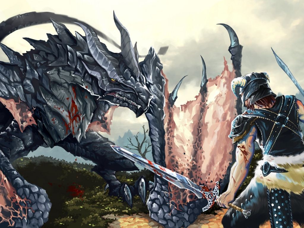Dragons The Elder Scrolls V Skyrim Dovahkiin wallpaper
