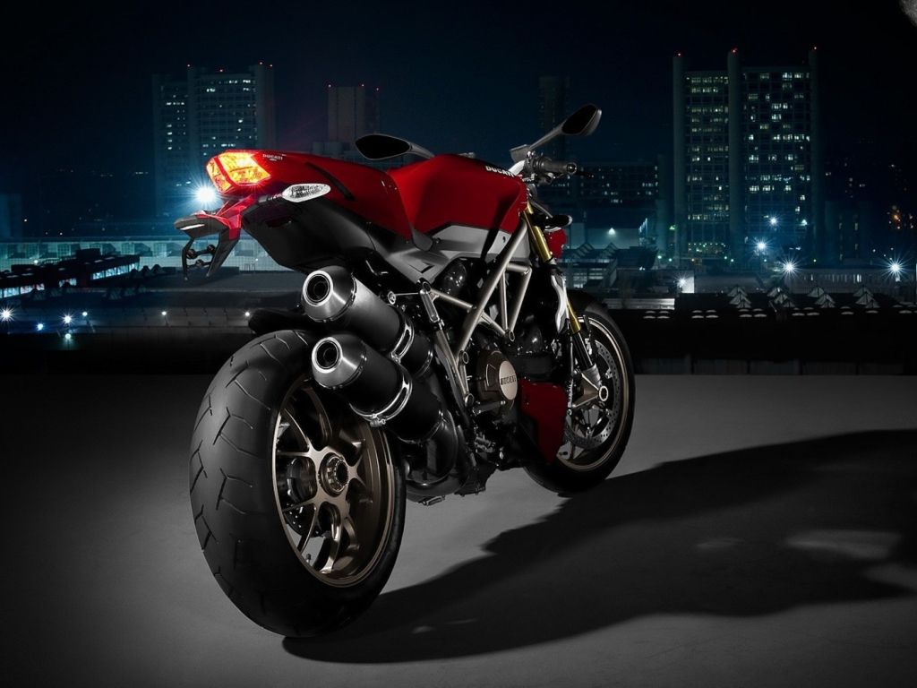 Ducati Motorcycle in the Night wallpaper