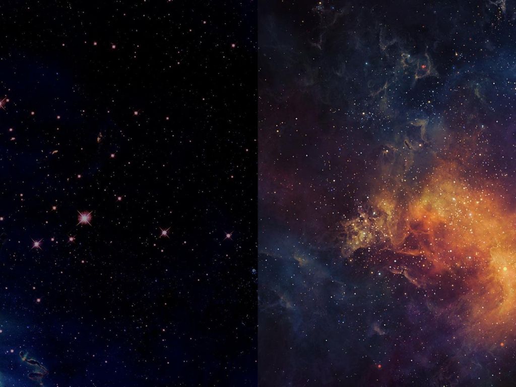 Duel Screen Galaxy wallpaper