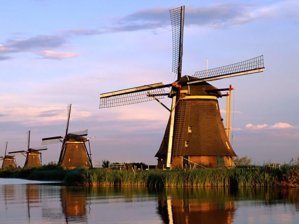 Dutch Windmills wallpaper