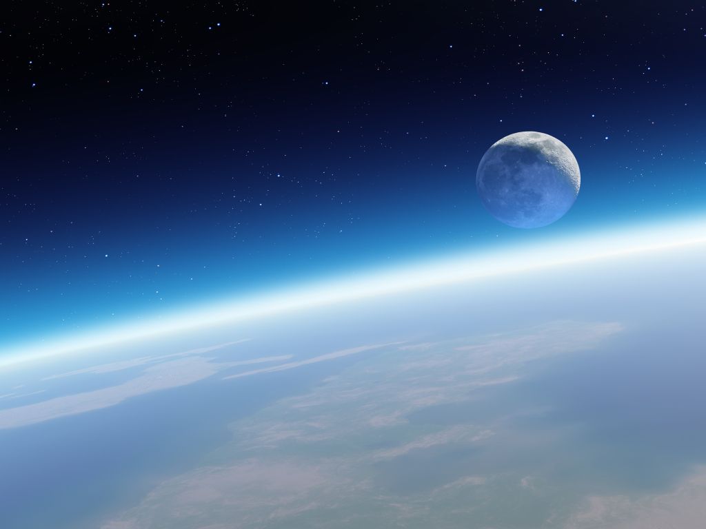 Earth and Moon 21919 wallpaper