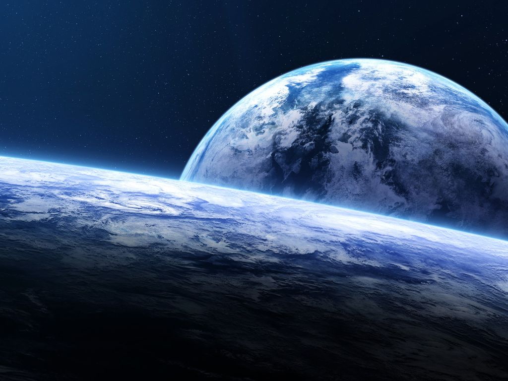 Earth Horizon Spacescape wallpaper