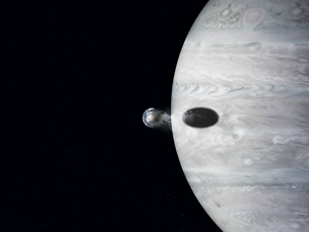 Earth Meeting A White Gas Giant wallpaper