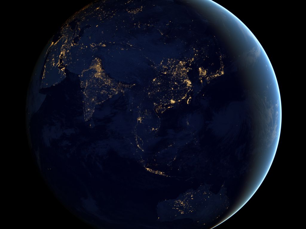 Earth Seen From Space Round wallpaper