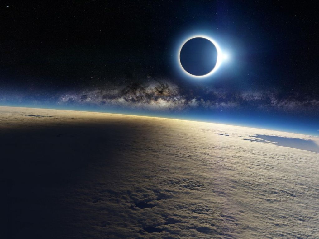 Eclipse From Space wallpaper