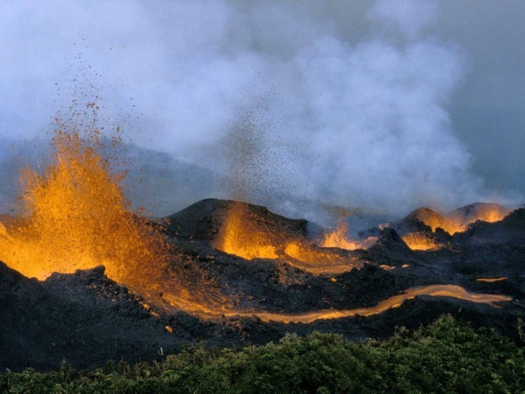 Erupting Volcanoes wallpaper