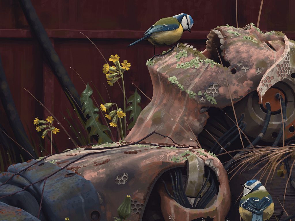 Fantasy Bird Robot Painting wallpaper