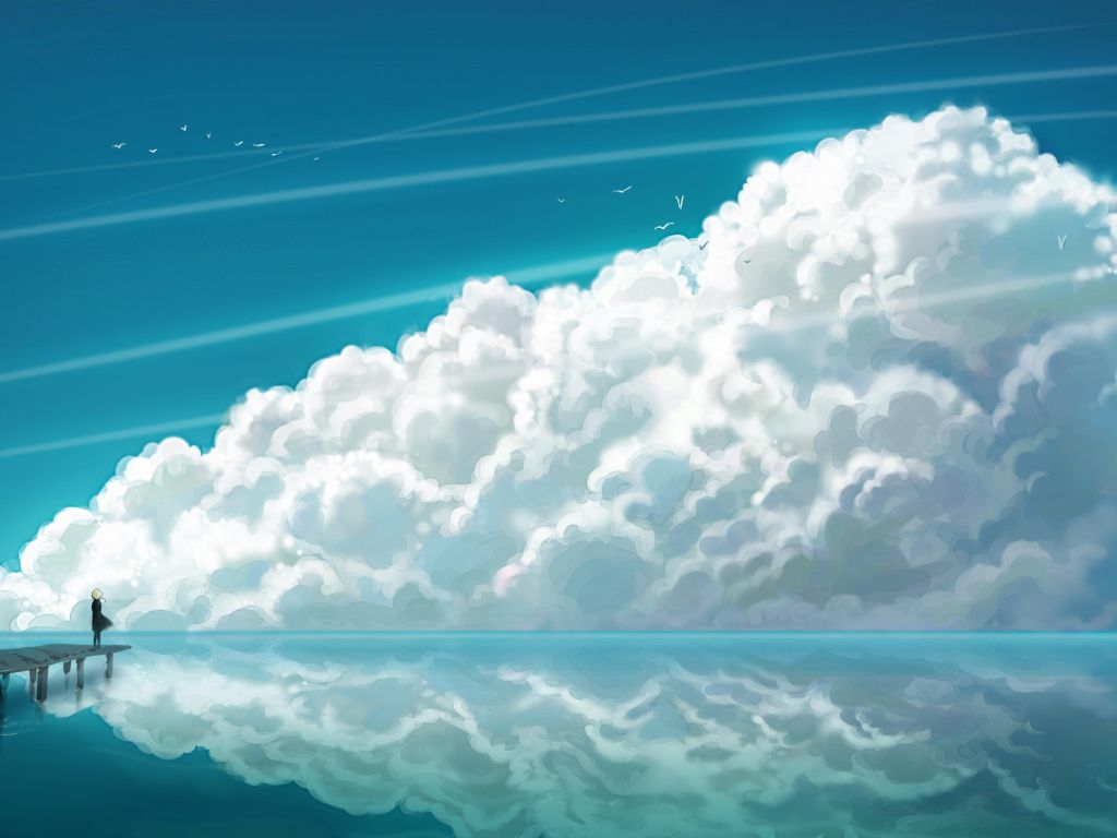 Fantasy Sea Clouds wallpaper