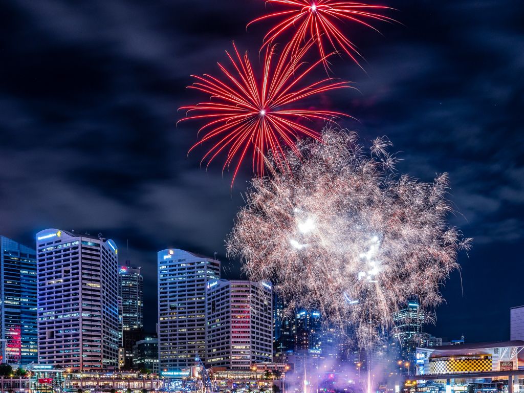 Fireworks In Darling Harbour wallpaper