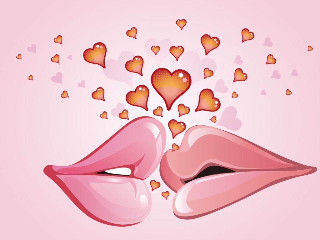 First Kiss in Love wallpaper
