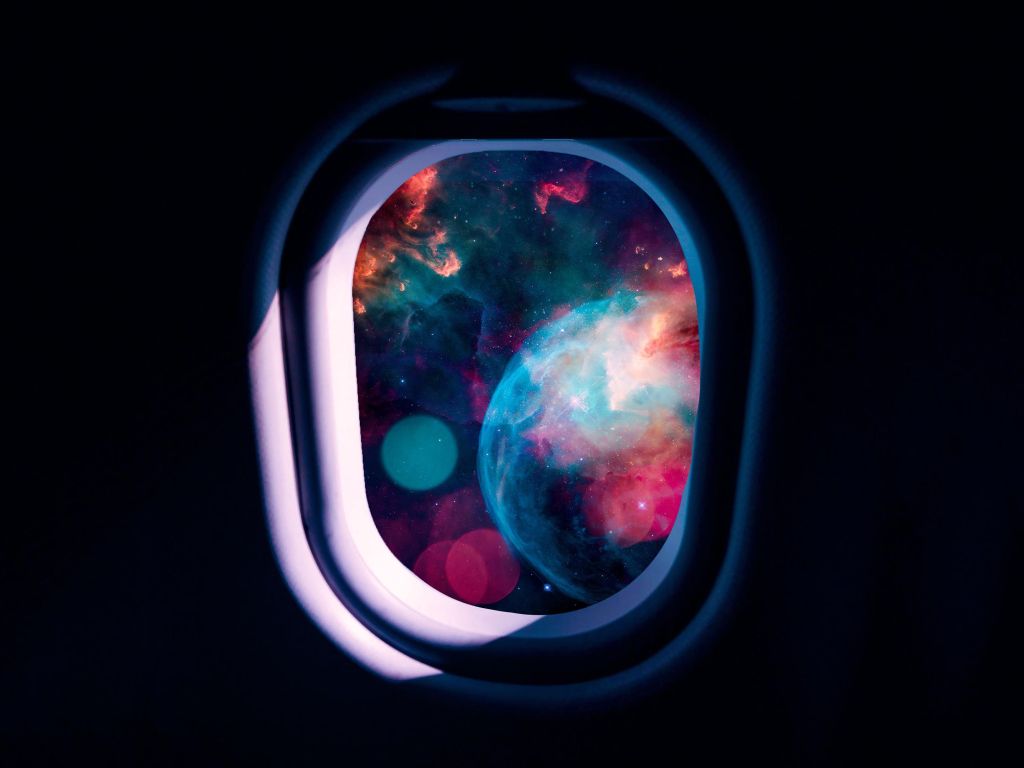 Flight in Space wallpaper