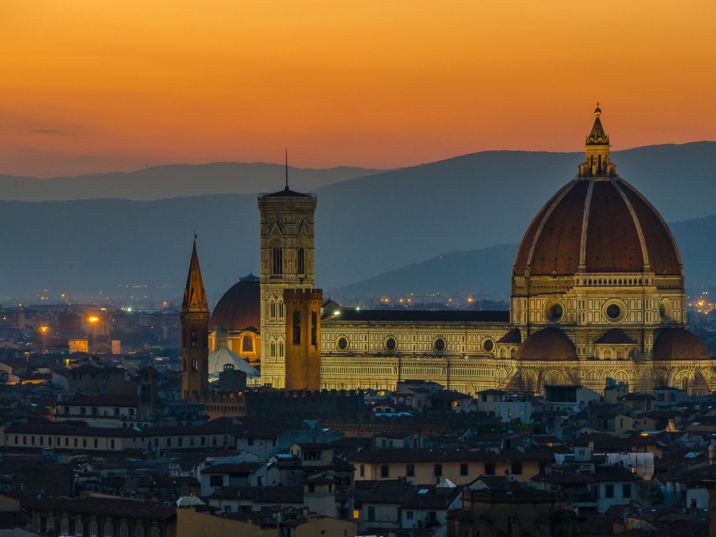 Florence at Sunset, Italy wallpaper