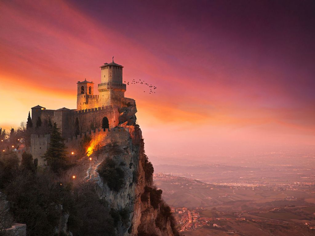 Fortress Guaita is One of Three Peaks Overlooking the City of San Marino Capital San Marino wallpaper