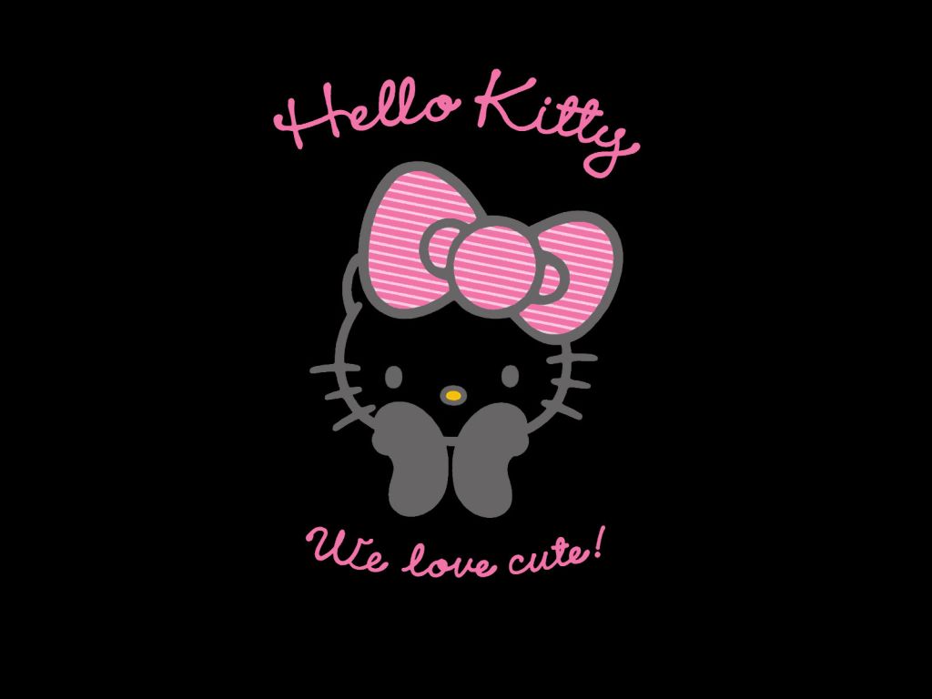 Free Black Hello Kitty wallpaper