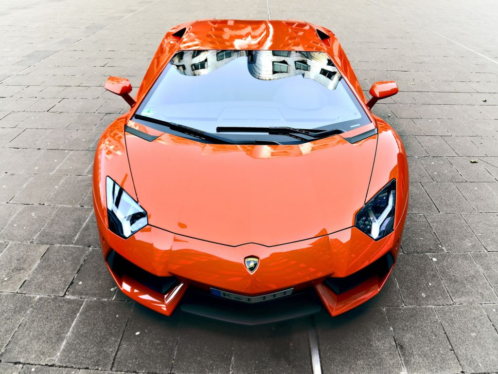 Front Orange Lamborghini Look wallpaper