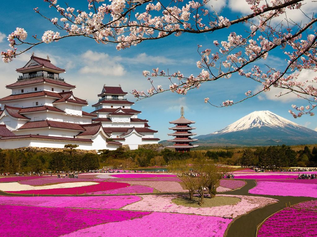 Fuji Castle Gardens wallpaper