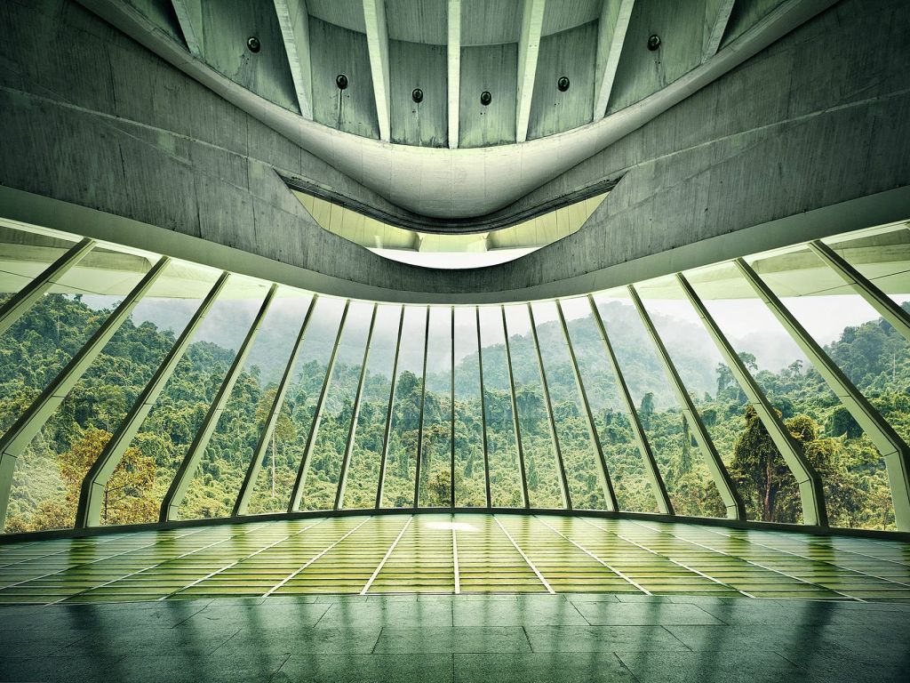 Futuristic Building in the Wild wallpaper