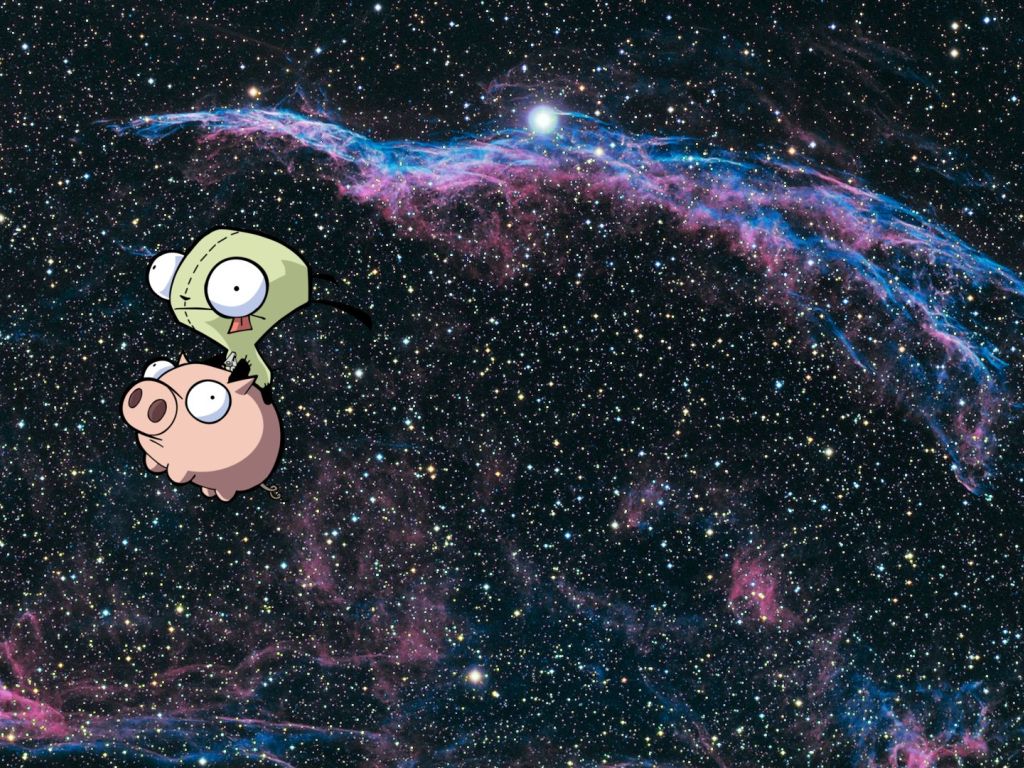Gir and Space Piggy wallpaper