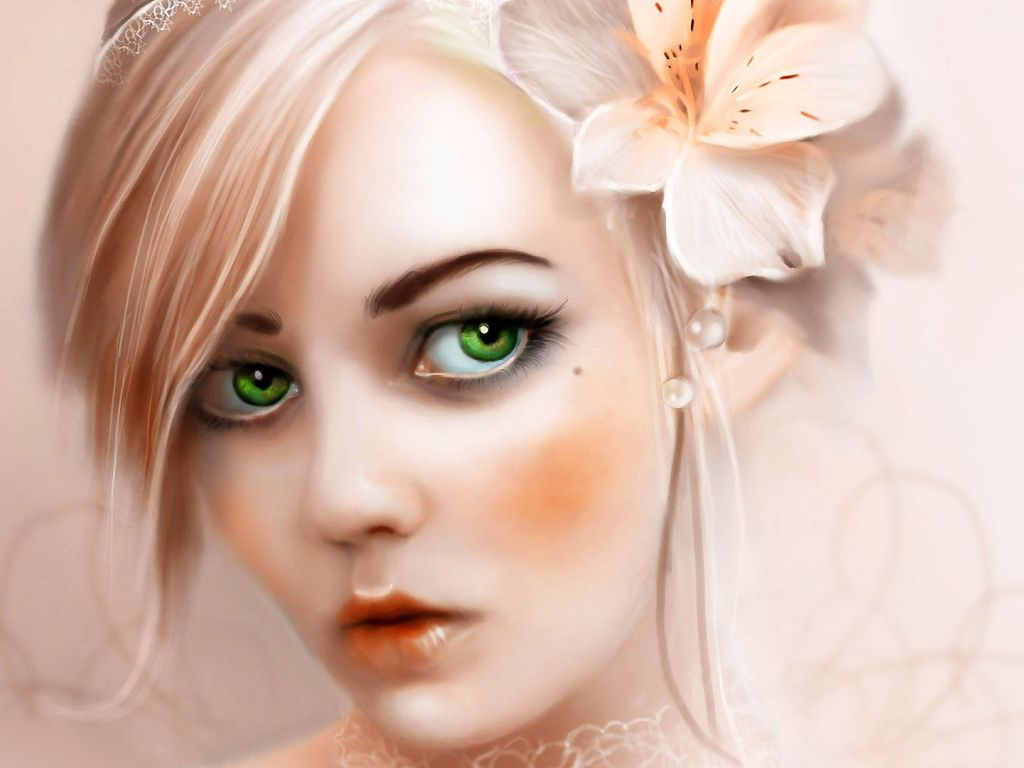 Girl With Green Eyes wallpaper