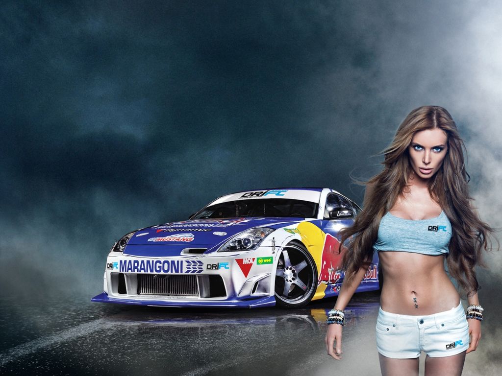 Girls And Cars wallpaper