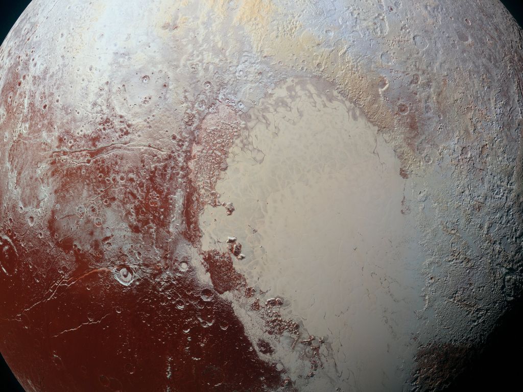 Global Pluto Mosaic From New Horizons Probe wallpaper