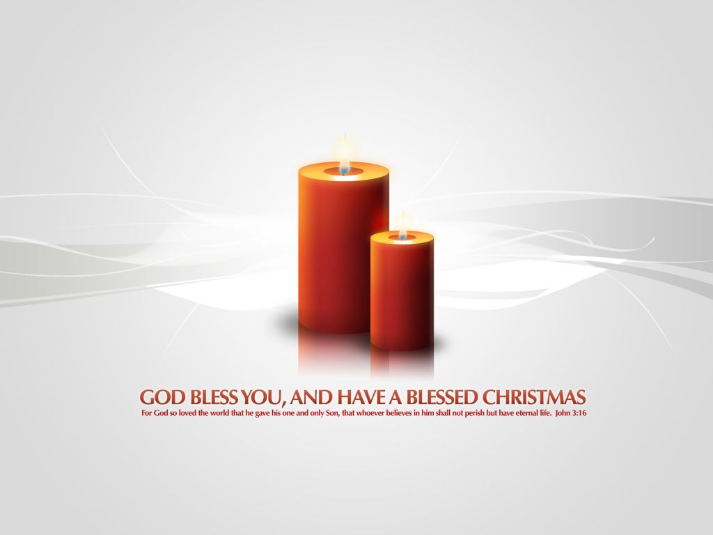 God Bless You Christmas Candles wallpaper