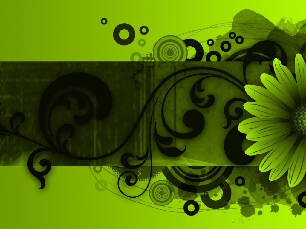 Green Floral wallpaper
