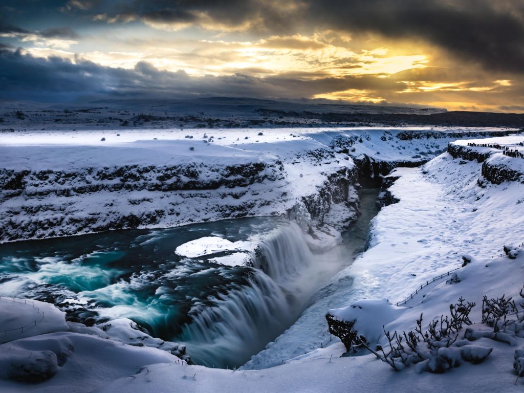 Gullfoss Waterfall Iceland wallpaper
