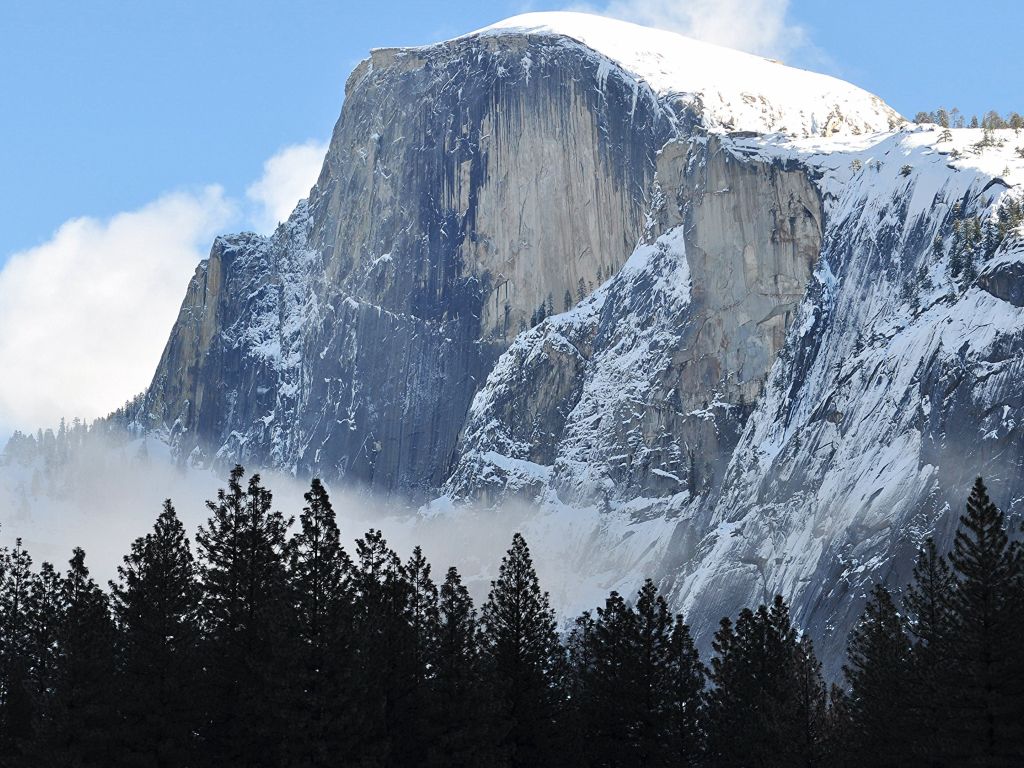Half Dome in Winter Yosemite National Park wallpaper