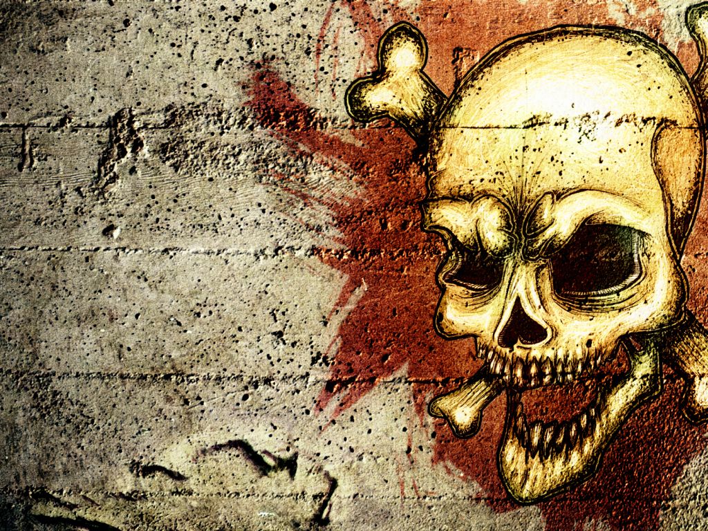 Hd Grunge Skull By Pr1m3vil D3cxmc0 wallpaper