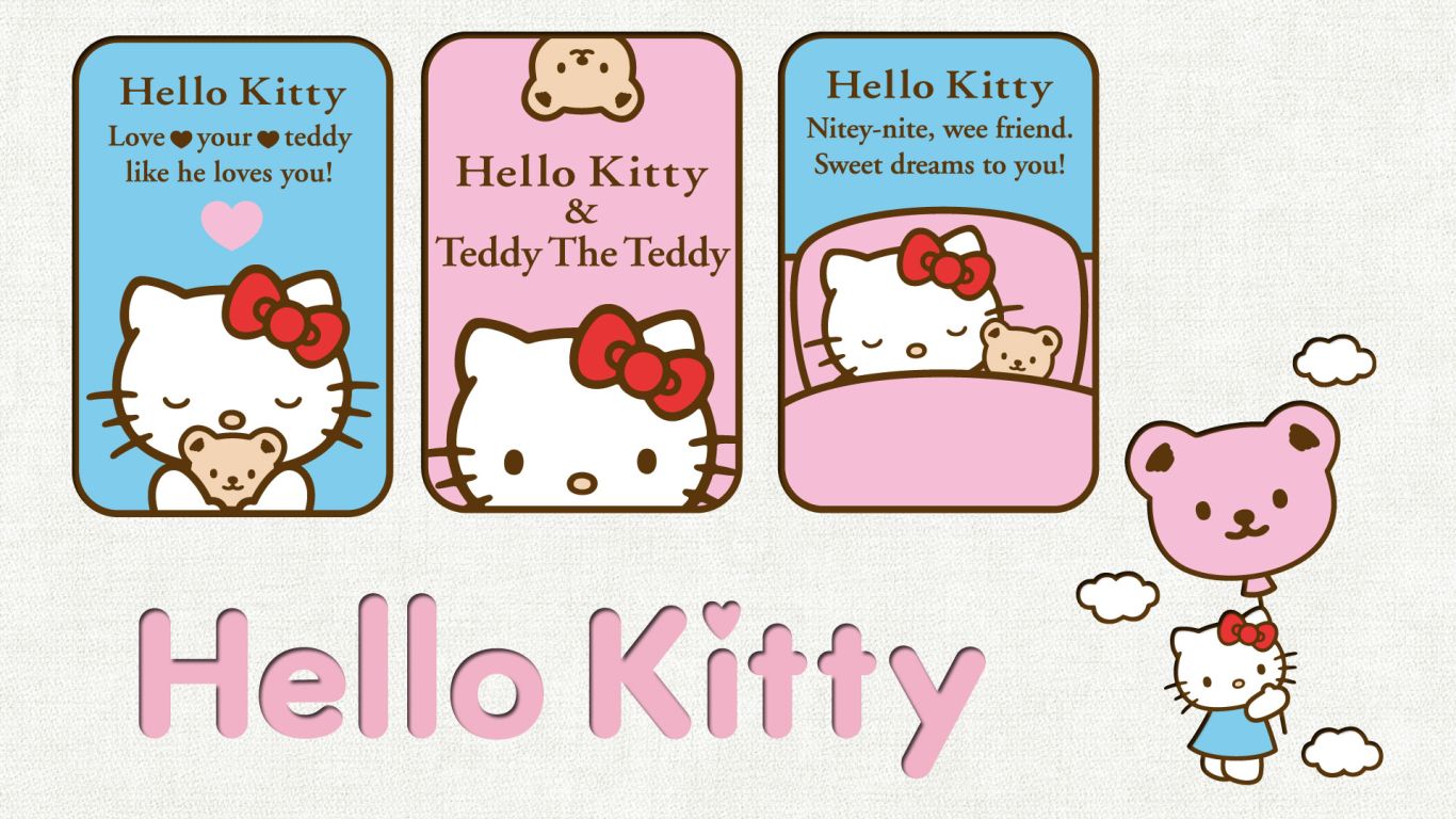 Hello Kitty Desktop Hd wallpaper in 1366x768 resolution