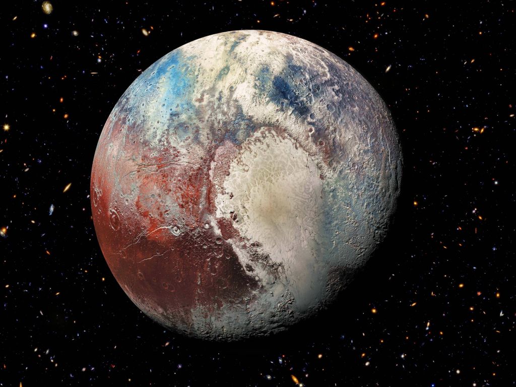 High Res Pluto/Hubble Mix wallpaper