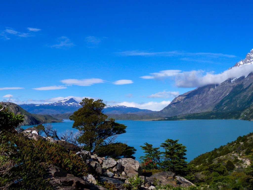 Hiking in the Morning Torres Del Paine Chile Patagonia wallpaper