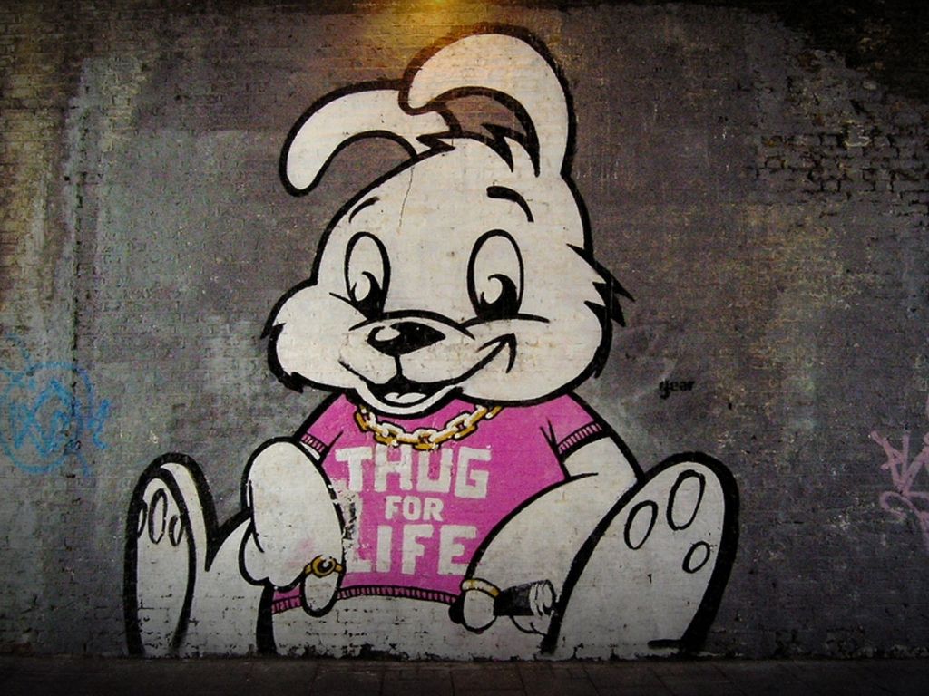 Hip Hop Bunny Graffiti wallpaper