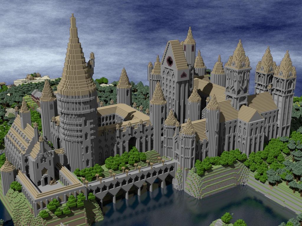Hogwarts Castle X Top D Minecraft Renders wallpaper
