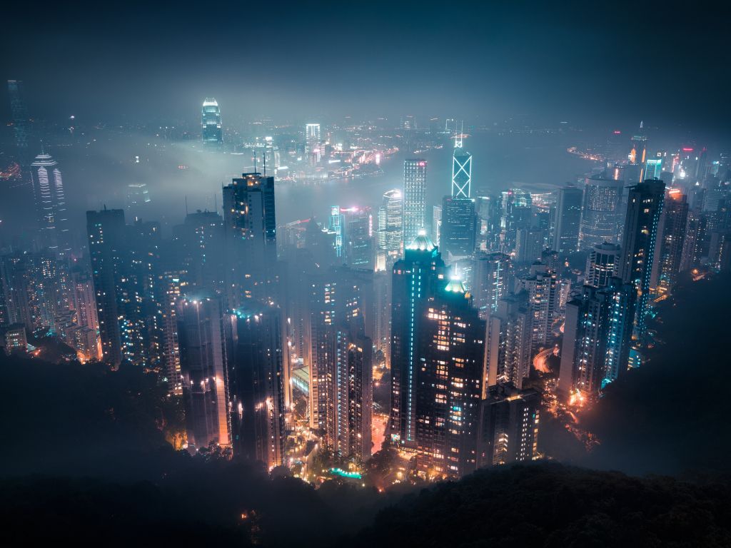 Hong Kong At Night wallpaper