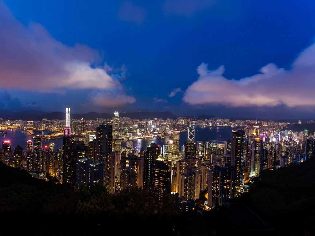 Hong Kong Skyline at Night wallpaper