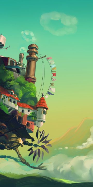 Howl Moving Castle wallpaper in 360x720 resolution