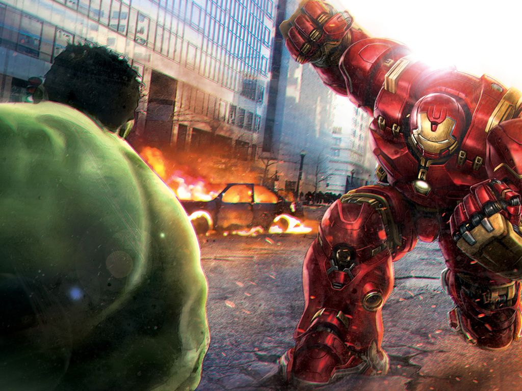 Hulk Vs Hulkbuster wallpaper