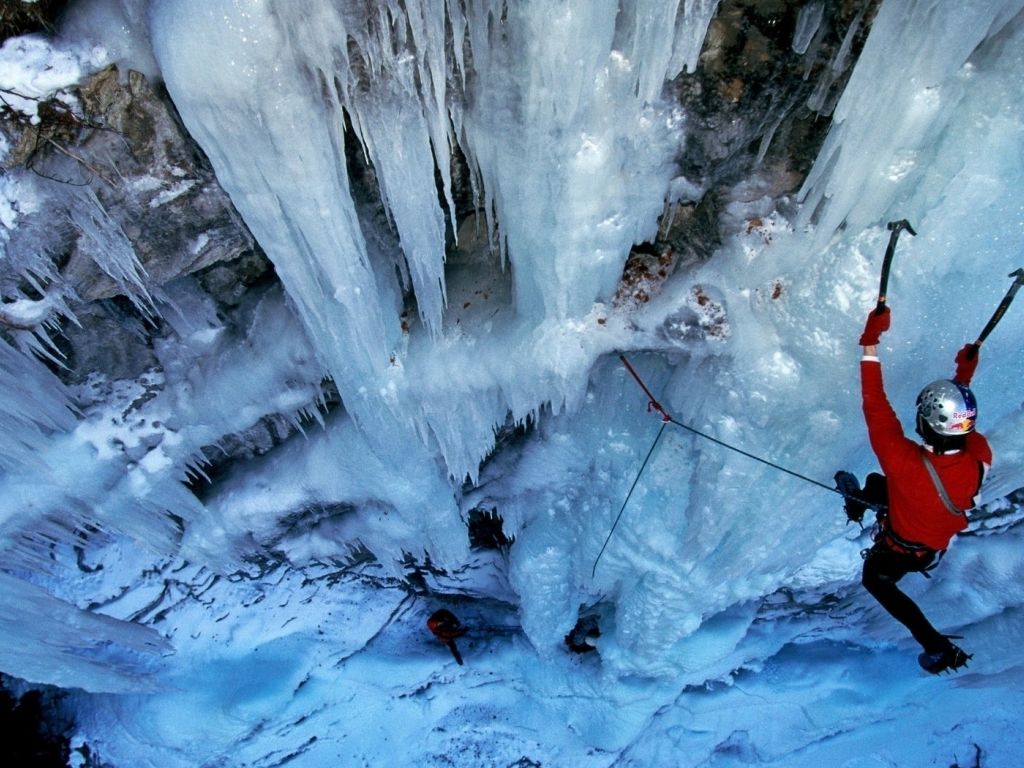 Ice Mountain Climbing wallpaper