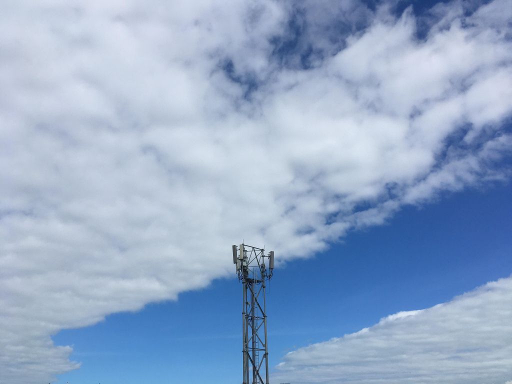 ITAP of Clouds and Signal Tower wallpaper