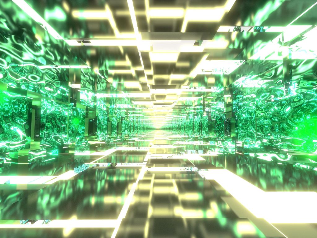 Jade Mirror Tunnels wallpaper