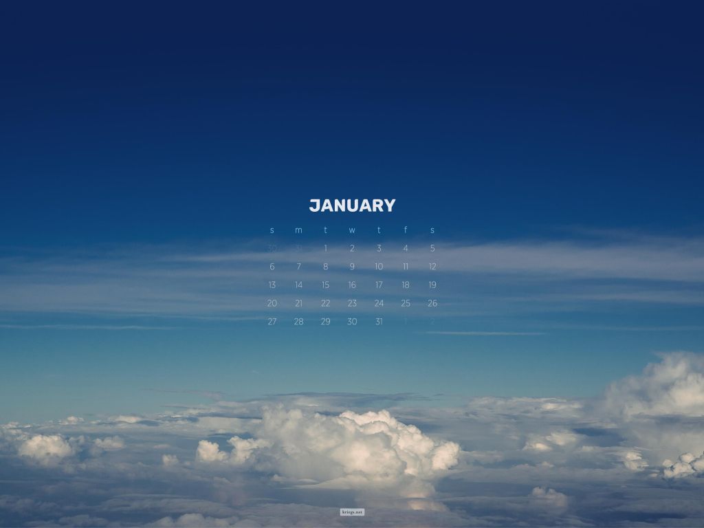 January Calendar wallpaper