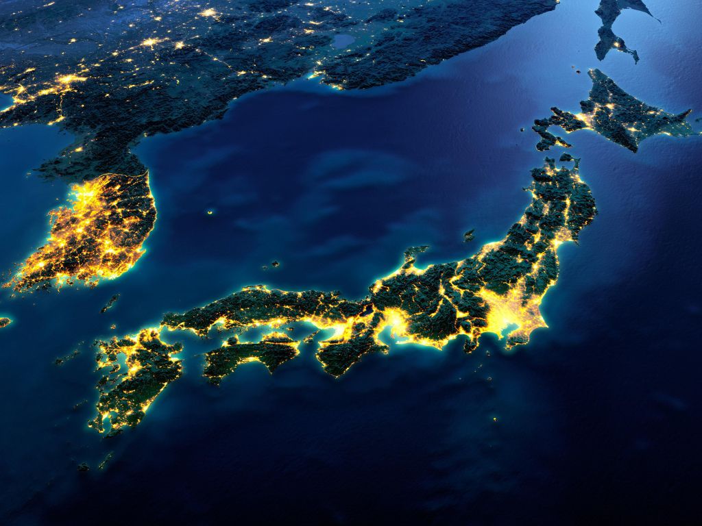 Japan and Korea Lightscapes wallpaper
