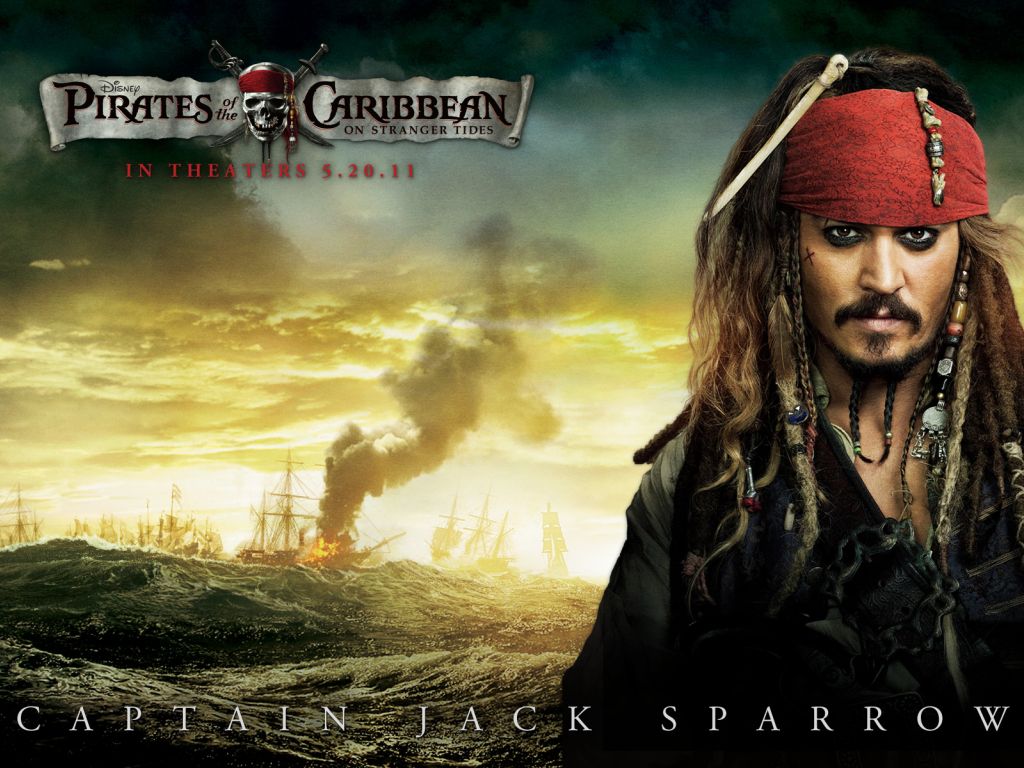 Johnny Depp in Pirates Of The Caribbean 4 wallpaper